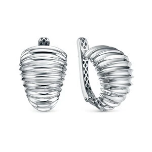 Серьги «Дельта» серебряные