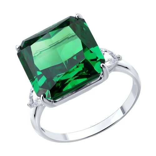 Кольцо  серебряное с фианитом