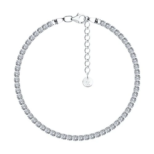 Браслет  серебряный с фианитом