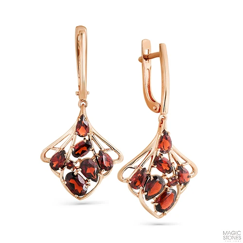 Серьги «MAGIC STONES» золотые