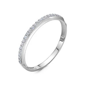 Кольцо «Дельта» из белого золота с фианитом