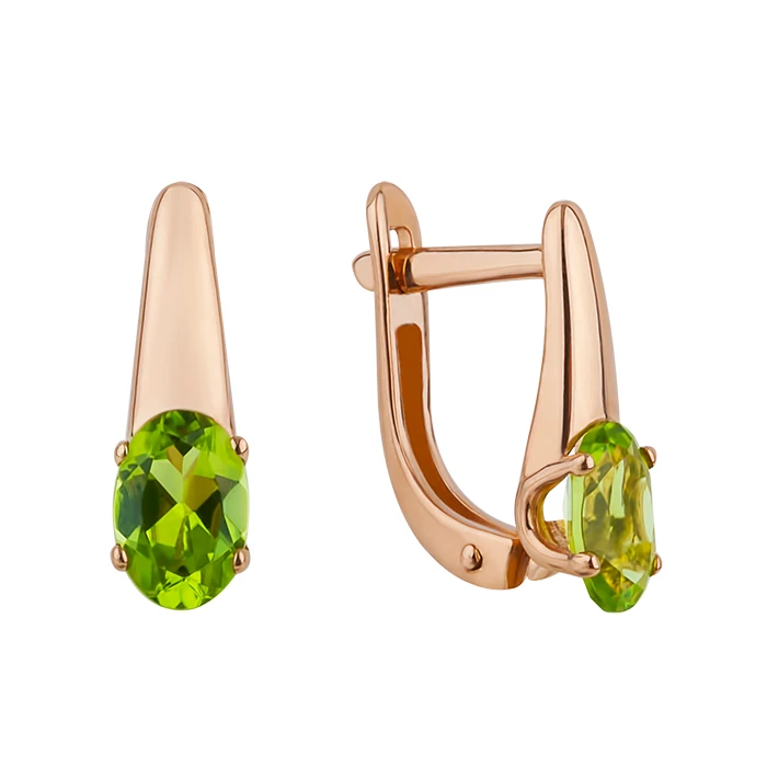 Серьги  из красного золота