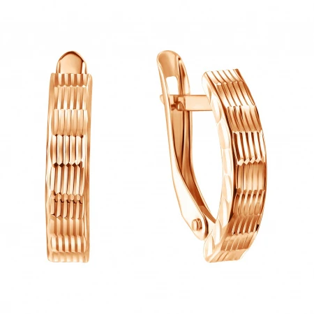 Серьги «Голден Глоб» из красного золота