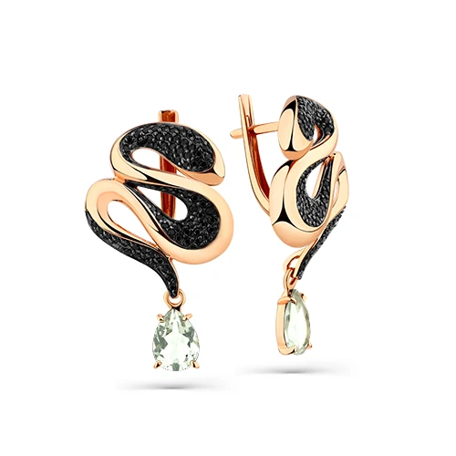 Серьги «MAGIC STONES» золотые