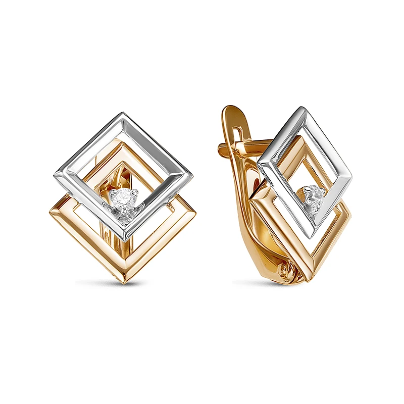 Серьги «Дельта» золотые