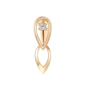 Подвеска  из красного золота с фианитом