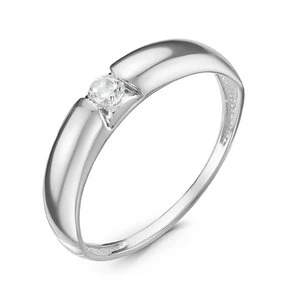 Кольцо  из белого золота с фианитом