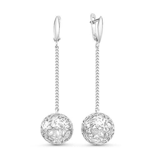 Серьги  серебряные