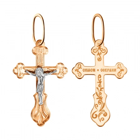 Подвеска  из комбинированного золота