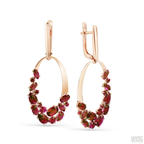 Серьги «MAGIC STONES» золотые