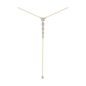 Колье  из красного золота с фианитом