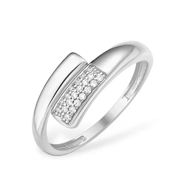 Кольцо  серебряное с фианитом