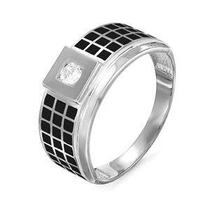 Кольцо  серебряное с фианитом