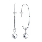 Серьги  серебряные