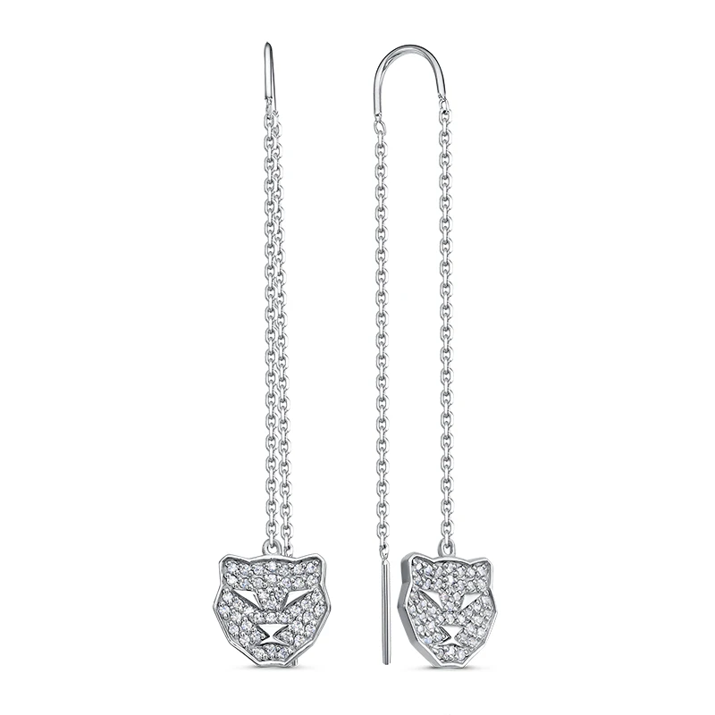 Серьги  серебряные с фианитом