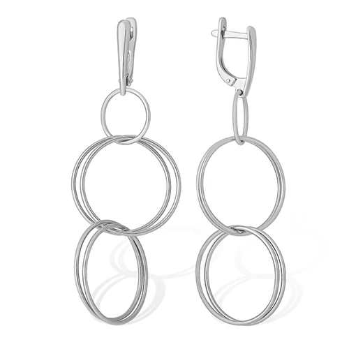 Серьги  серебряные