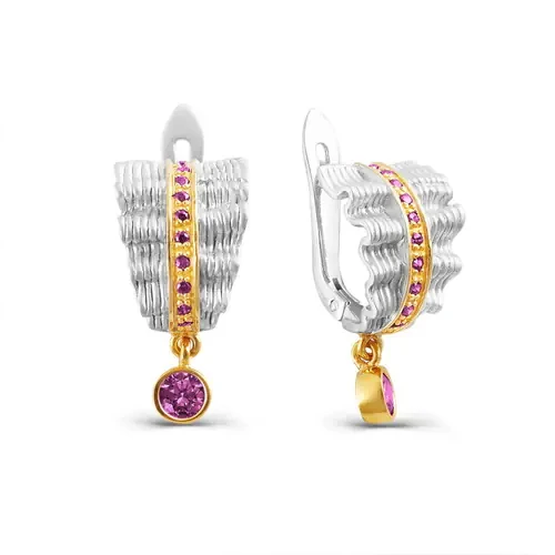 Серьги «PLATA» серебряные