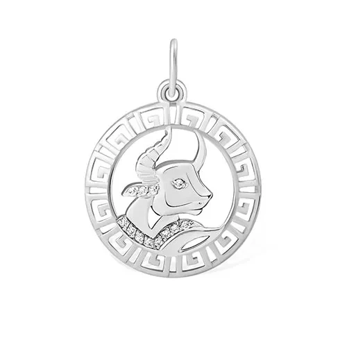 Подвеска  серебряная с фианитом