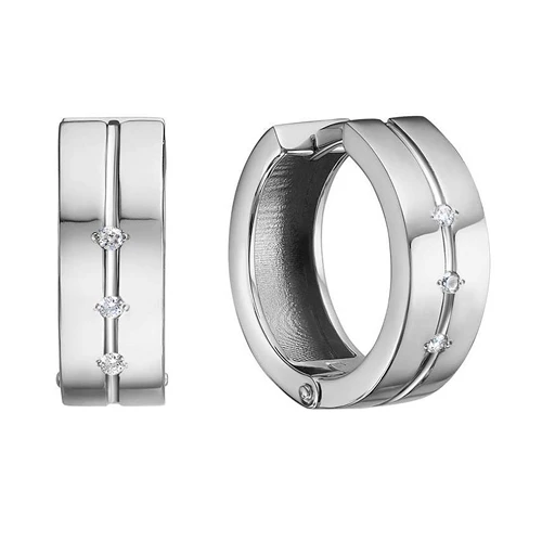 Серьги «BERGER» из белого золота с бриллиантом