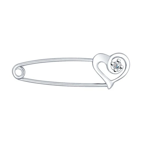 Брошь серебряная