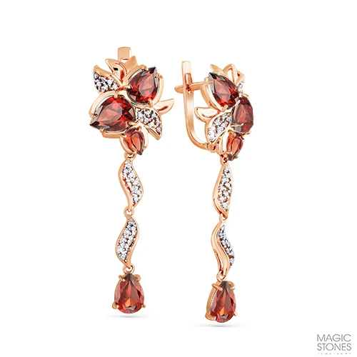 Серьги «MAGIC STONES» золотые