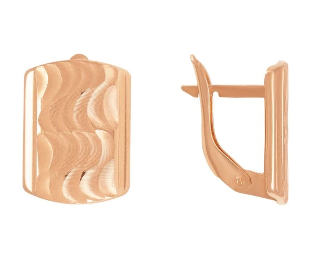 Серьги  из красного золота