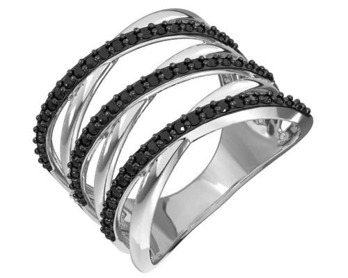 Кольцо  серебряное с фианитом