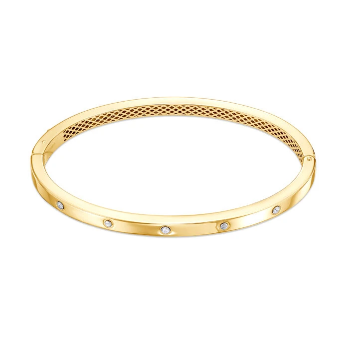 Браслет  золотой с фианитом