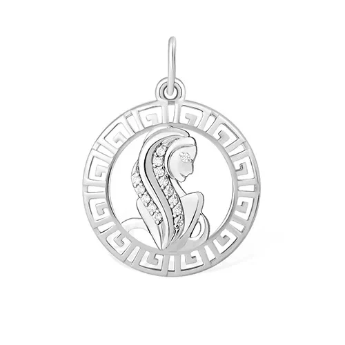 Подвеска  серебряная с фианитом