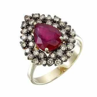 Кольцо  золотое с рубином