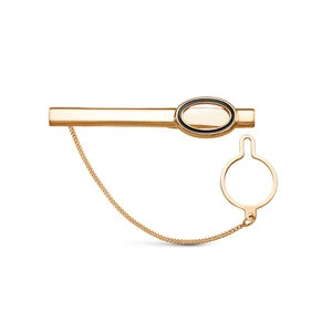 Зажим «Дельта» из красного золота с эмалью