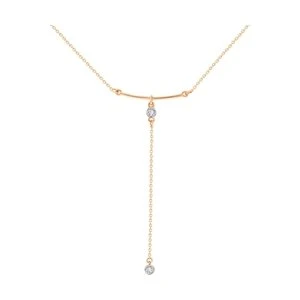 Колье  из красного золота с фианитом