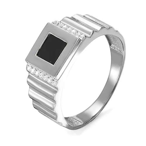 Кольцо  серебряное с фианитом