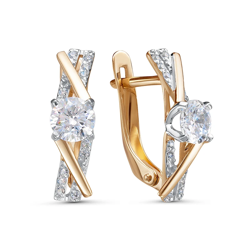 Серьги «Дельта» золотые