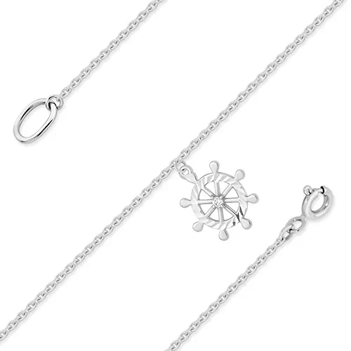 Браслет  серебряный с фианитом