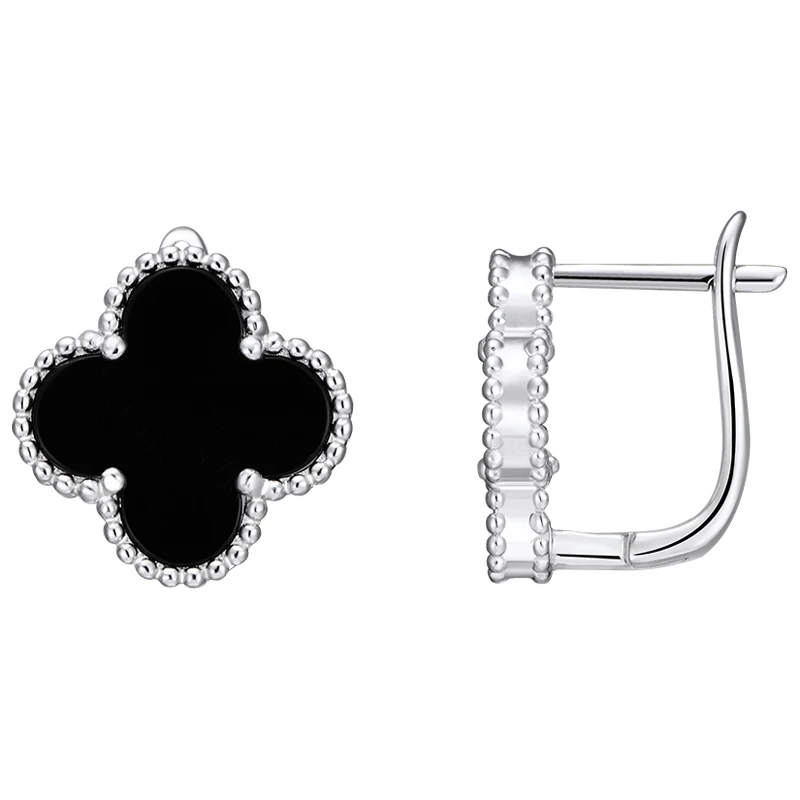 Серьги  серебряные с агатом