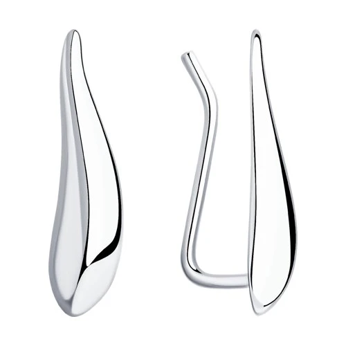 Серьги  серебряные