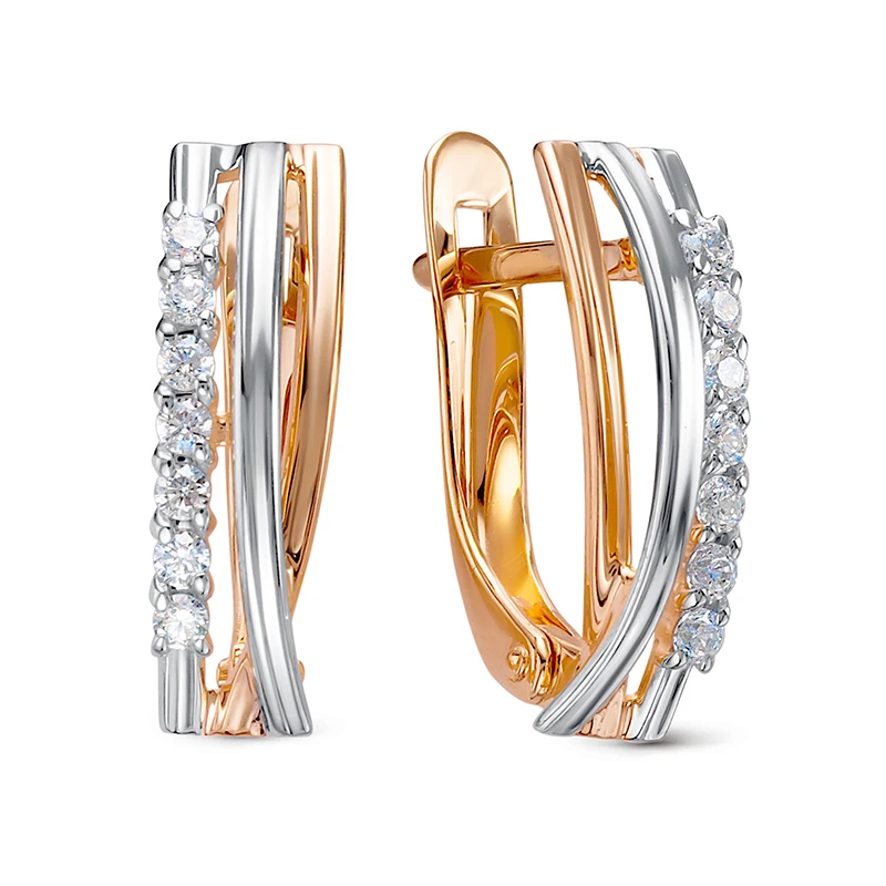 Серьги «Дельта» золотые