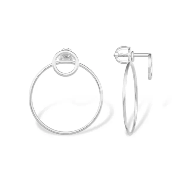 Серьги  серебряные