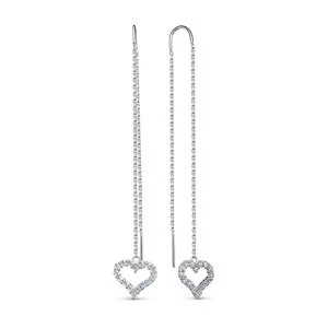 Серьги «Дельта» серебряные с фианитом