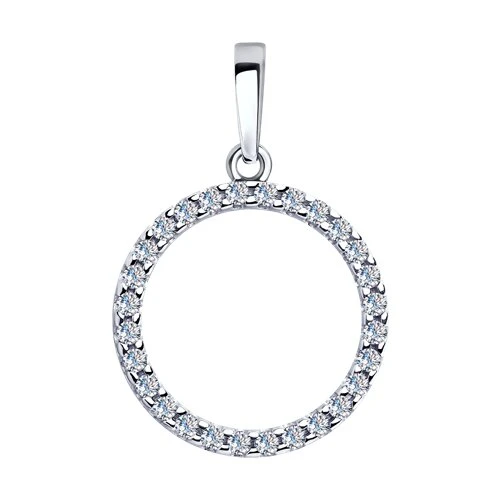 Подвеска  серебряная с фианитом