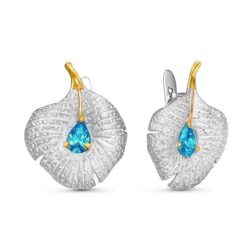 Серьги «PLATA» серебряные