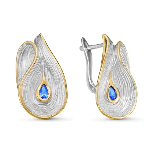 Серьги «PLATA» серебряные