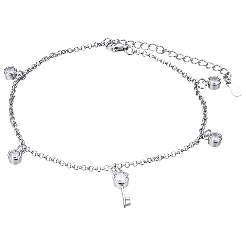 Браслет  серебряный с фианитом