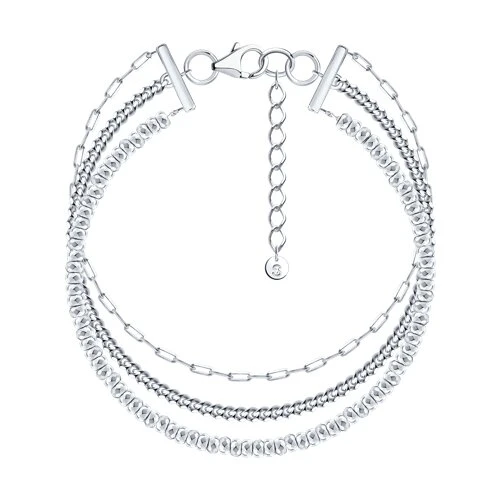 Браслет  серебряный с гематитом