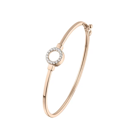 Браслет «Магнат» из красного золота с фианитом