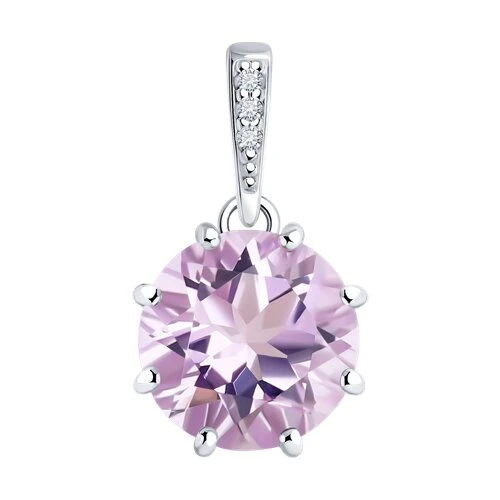 Подвеска  серебряная с аметистом