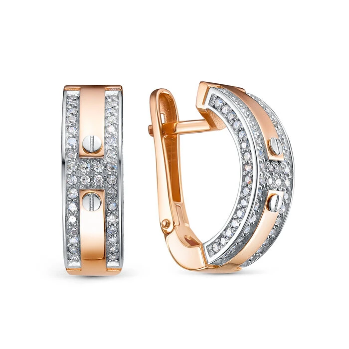 Серьги «BERGER» из красного золота