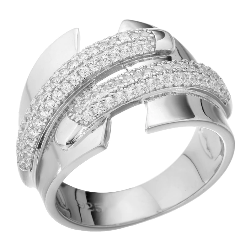 Кольцо  серебряное с фианитом