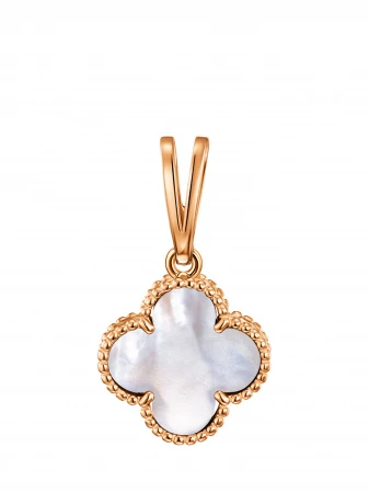 Подвеска  из красного золота с перламутром